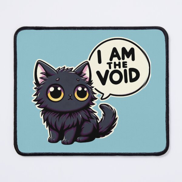 Item preview, I Am The Void - Cute Black Cat designed and sold by ZenEverAI.