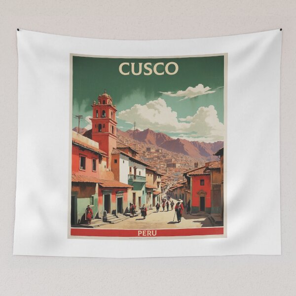 Item preview, Cusco Peru Vintage Poster Tourism 3 designed and sold by TravelersGems.