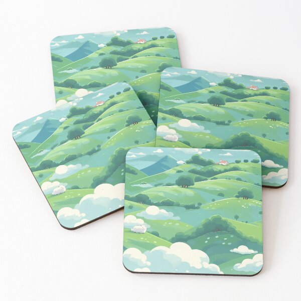 Item preview, Cute Hillside Meadow #2 designed and sold by CareToCanvas.