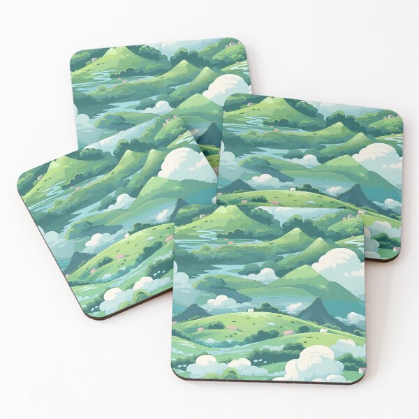Item preview, Cute Hillside Meadow #4 designed and sold by CareToCanvas.