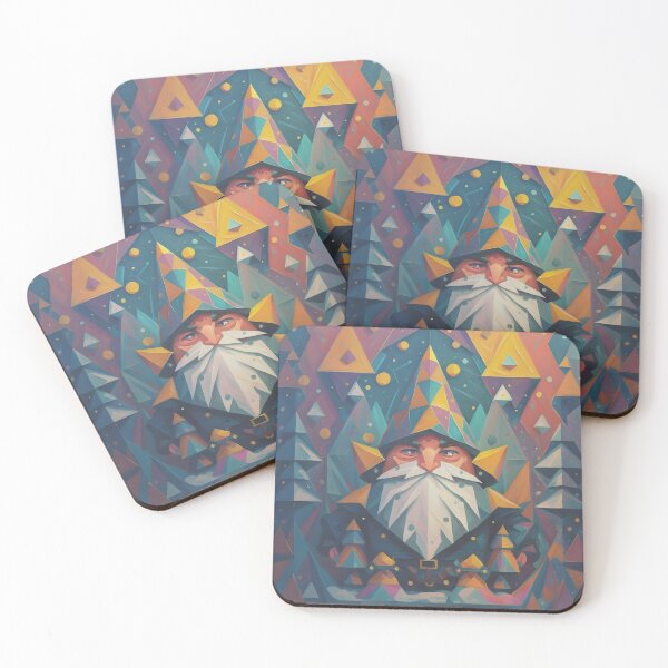 Item preview, Abstract Winter Pastel Geometric Gnome designed and sold by DragonRealms.