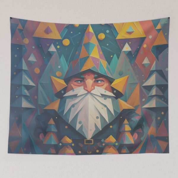 Item preview, Abstract Winter Pastel Geometric Gnome designed and sold by DragonRealms.