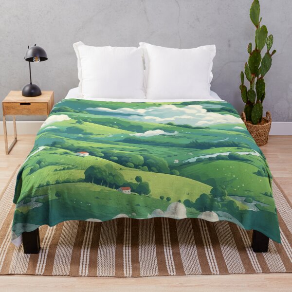 Item preview, Cute Hillside Meadow #6 designed and sold by CareToCanvas.