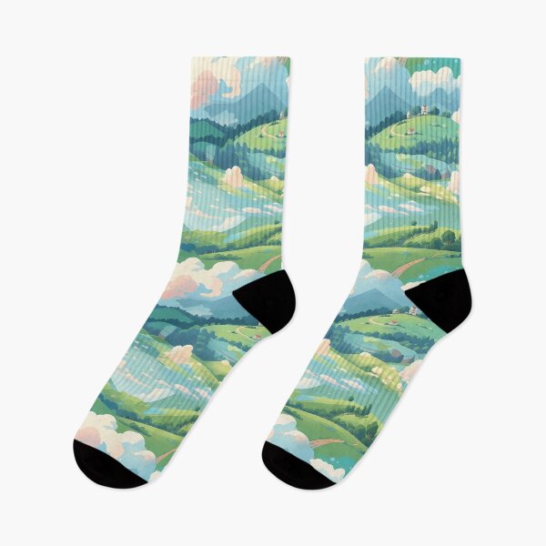 Item preview, Cute Hillside Meadow #9 designed and sold by CareToCanvas.