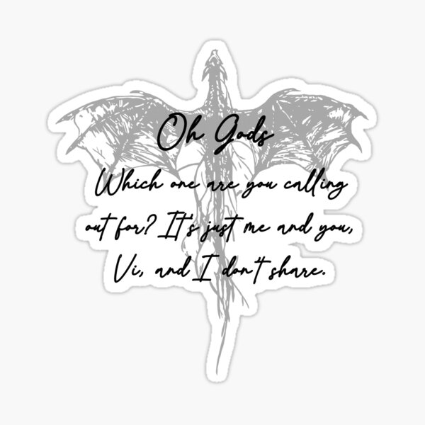 Vi and Xaden quote Sticker
