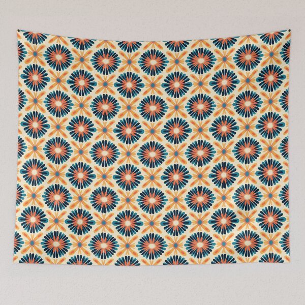 Item preview, Retro  70's Flower Power Pattern designed and sold by Driftwood Spirits.