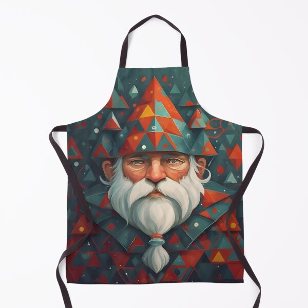Item preview, Abstract Winter Red Geometric Gnome designed and sold by DragonRealms.