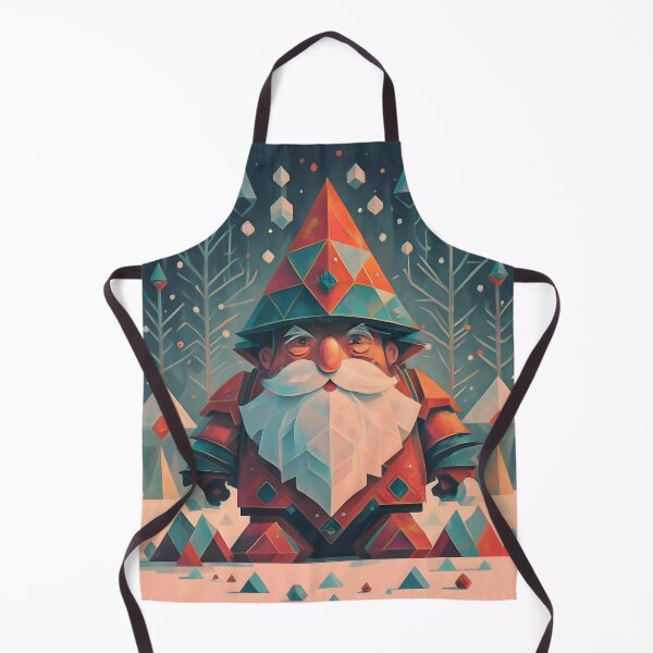 Item preview, Abstract Winter Red Geometric Gnome designed and sold by DragonRealms.