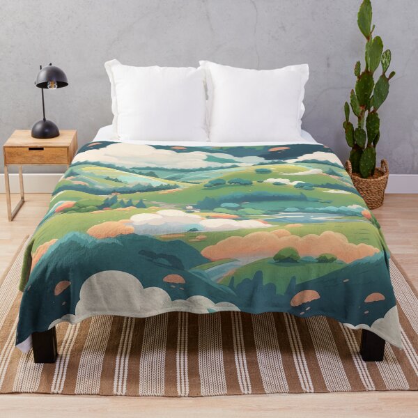 Item preview, Cute Hillside Meadow #12 designed and sold by CareToCanvas.