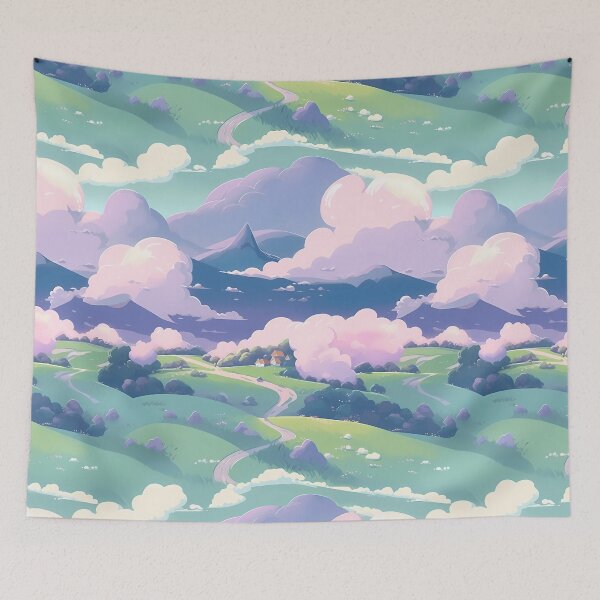 Item preview, Cute Hillside Meadow #13 designed and sold by CareToCanvas.