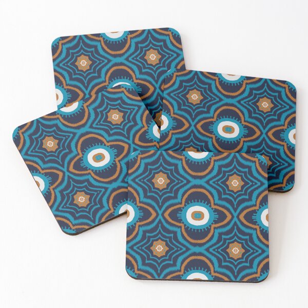 Item preview, Pattern seamless curve stripes on blue designed and sold by Aesthetic shapes design.