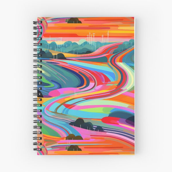 Item preview, Rainbow Roads Abstract Art #1 designed and sold by CareToCanvas.