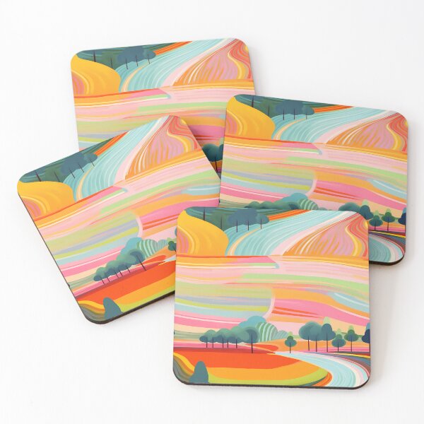 Item preview, Rainbow Roads Abstract Art #2 designed and sold by CareToCanvas.
