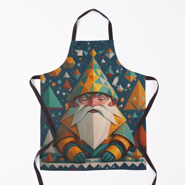 Item preview, Abstract Winter Green Geometric Gnome designed and sold by DragonRealms.