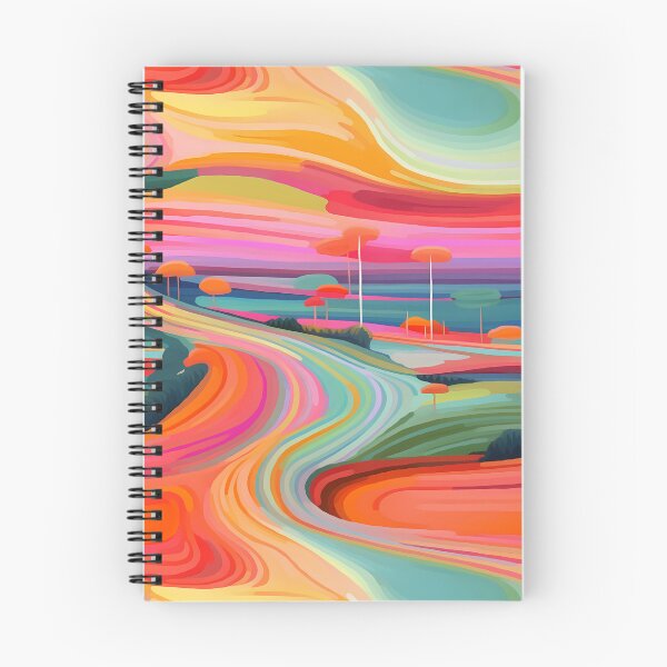 Item preview, Rainbow Roads Abstract Art #5 designed and sold by CareToCanvas.