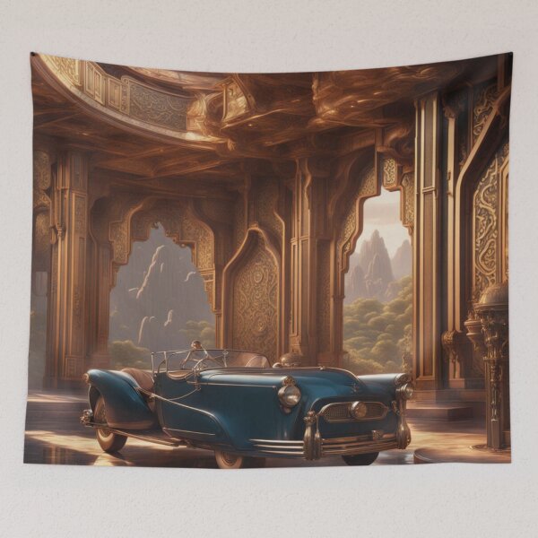 Item preview, Art Deco room with car designed and sold by EclecticDen.