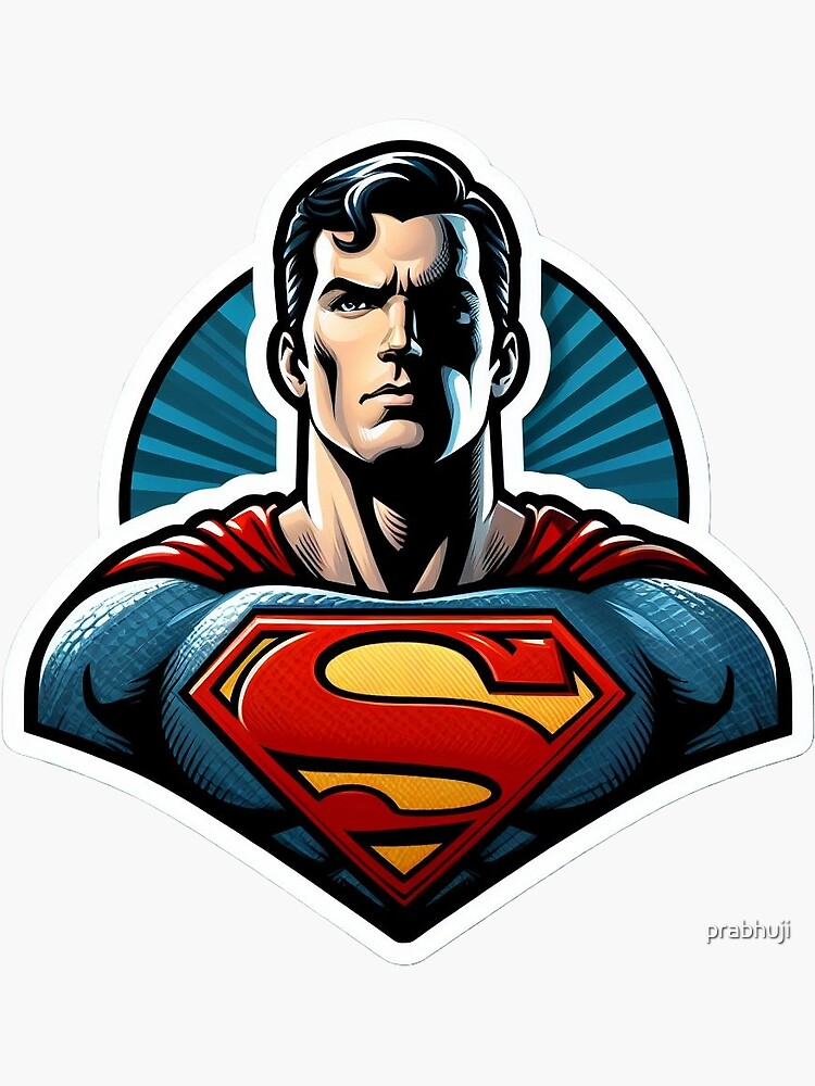 "SUPERMAN" Sticker for Sale by prabhuji | Redbubble