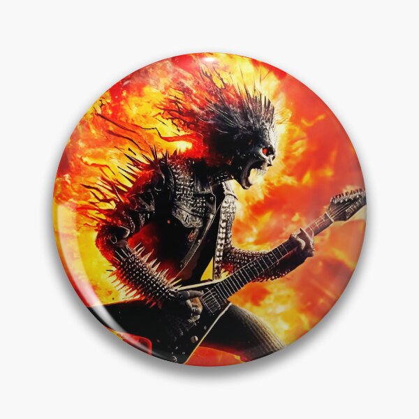 Item preview, This Guitarist is on Fire; Heavy Metal Demon Hot Image Design designed and sold by HeavyHits.