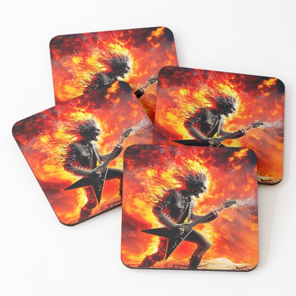 Item preview, This Guitarist is on Fire; Heavy Metal Demon Hot Image Design designed and sold by HeavyHits.