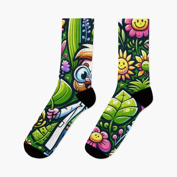Item preview, Funny Botany Sticker: Joyful Botanist & Whimsical Plants designed and sold by bandjdesigns.