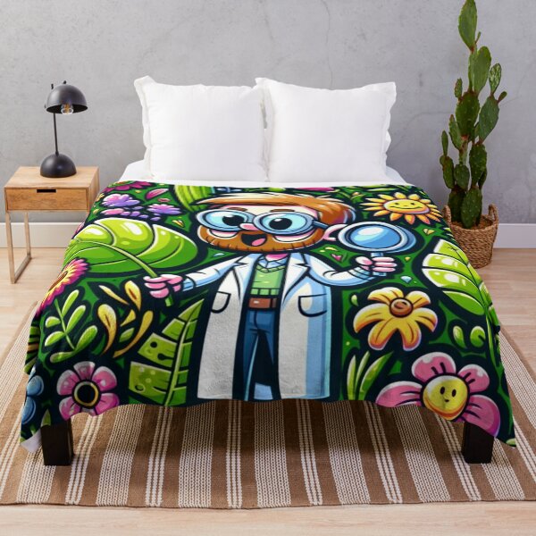 Item preview, Divertida pegatina de botánica: botánico alegre y plantas caprichosas designed and sold by bandjdesigns.