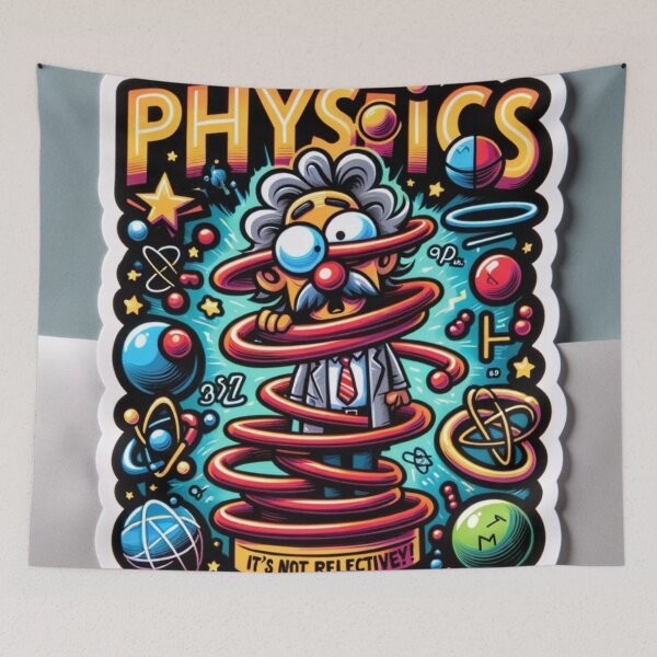 Item preview, Hilarious Physics Sticker: Slinky Scientist Adventures designed and sold by bandjdesigns.