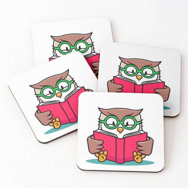 Item preview, Cute Owl Reading - Funny Reading Owl Art Men Women Kids Bookworm Book Lovers  designed and sold by Wiss2Arts.
