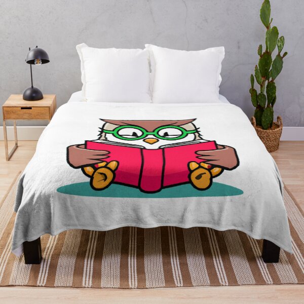 Item preview, Cute Owl Reading - Funny Reading Owl Art Men Women Kids Bookworm Book Lovers designed and sold by Wiss2Arts.