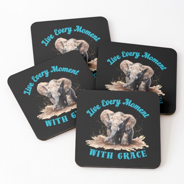 Item preview, Live Every Moment With Grace. elephant lover designed and sold by ElephantVibes.
