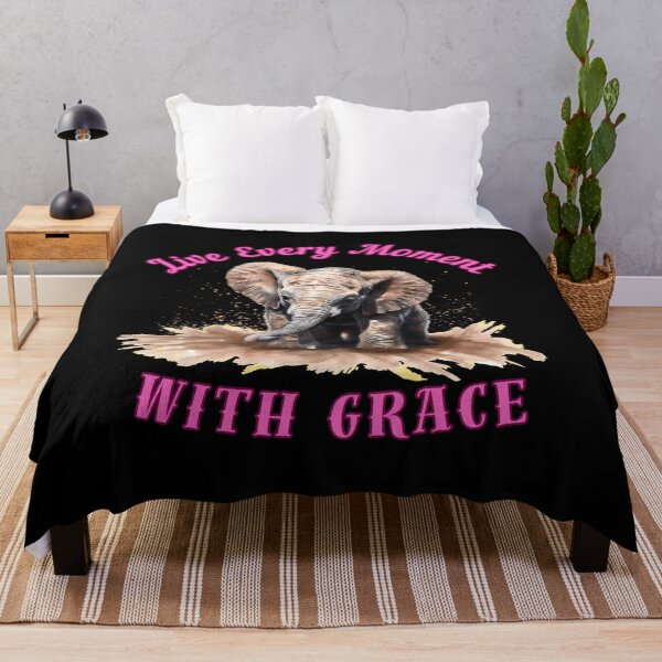 Item preview, Live Every Moment With Grace. elephant head designed and sold by ElephantVibes.