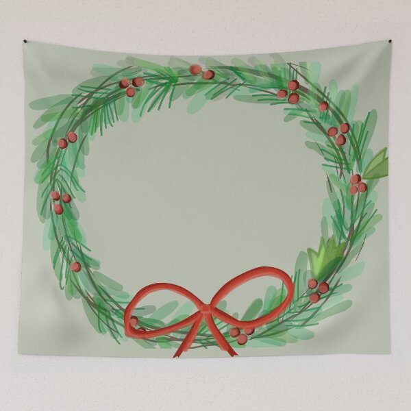 Item preview, Greenery Wreath designed and sold by UnhamperedArt.