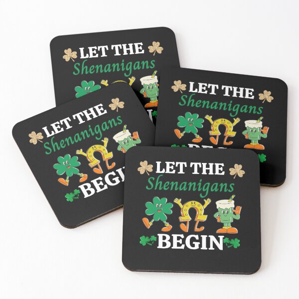 Item preview, St Patrick's Day Lets the Shenanigans Begin Fun Quote designed and sold by Nzgiftsandmore.