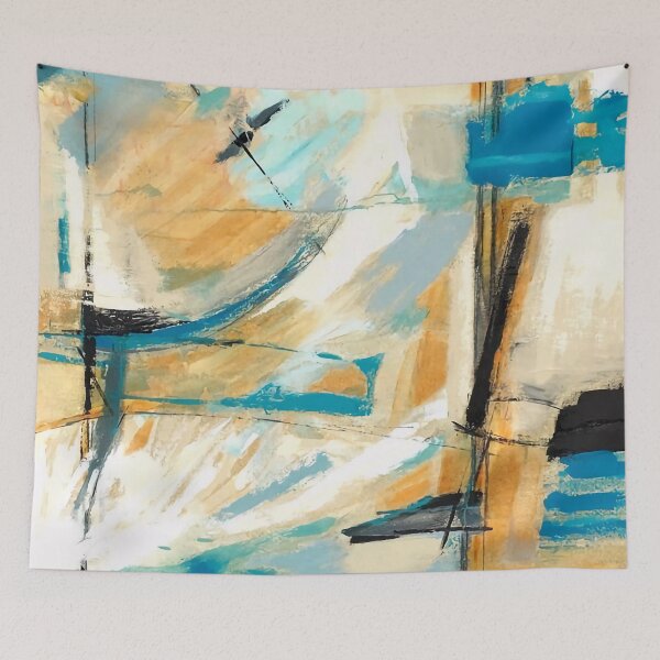 Item preview, Colorful abstraction, crayon rectangle painting designed and sold by clon-dot-net.