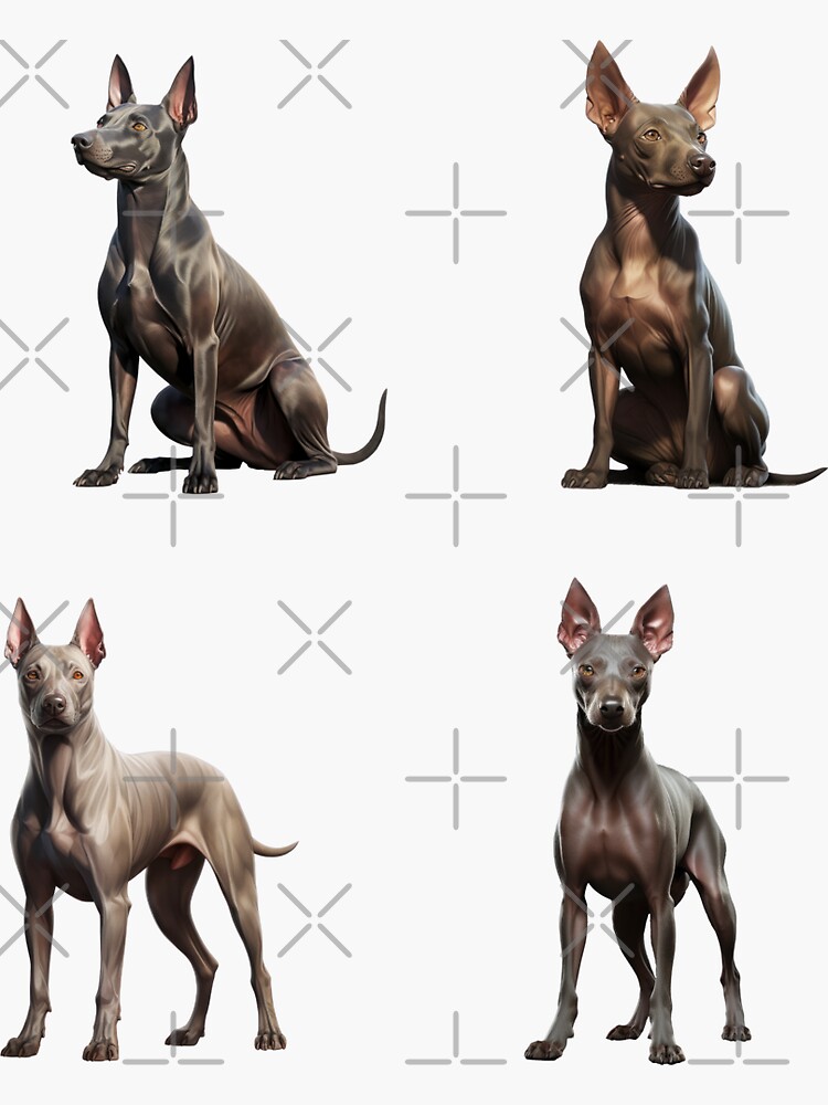 Imagen 3 de 3, Pegatina con la obra Perros Xoloitzcuintli, diseñada y vendida por TheAnimalZ00.
