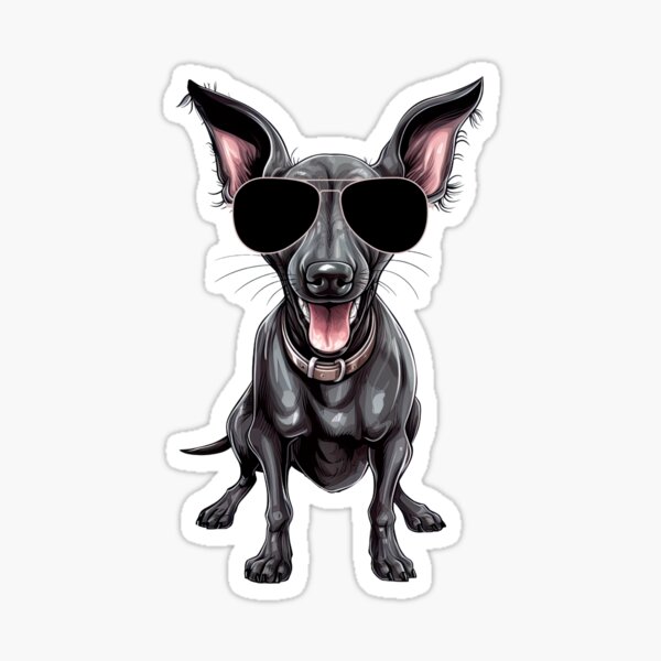 Vista previa del artículo con la obra «Perro Xoloitzcuintli con gafas de sol», diseñado y vendido por TheAnimalZ00.