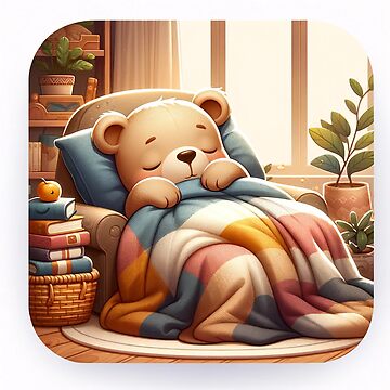 Artwork thumbnail, Cozy Sleeping Bear Throw Blanket by Mugs and Shirts