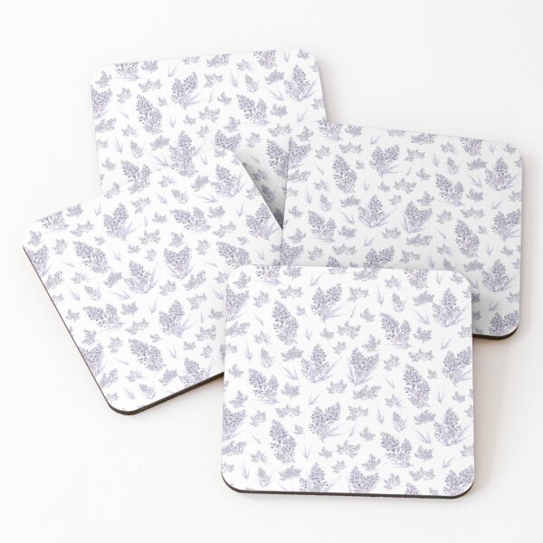 Item preview, Botanical herbal, frozen thuja, lilac white designed and sold by naturaltones.