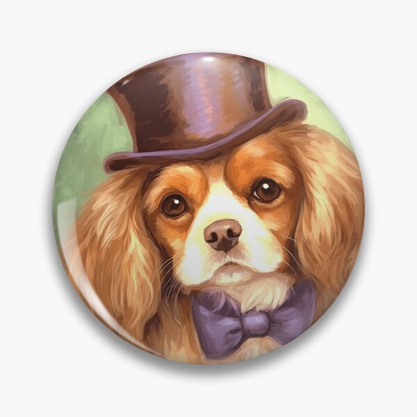Item preview, Vintage Elegant Watercolor Cavalier King Charles Spaniel Dog designed and sold by TheAnimalZ00.