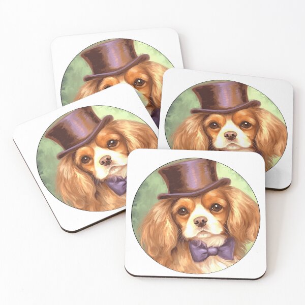 Item preview, Vintage Elegant Watercolor Cavalier King Charles Spaniel Dog designed and sold by TheAnimalZ00.