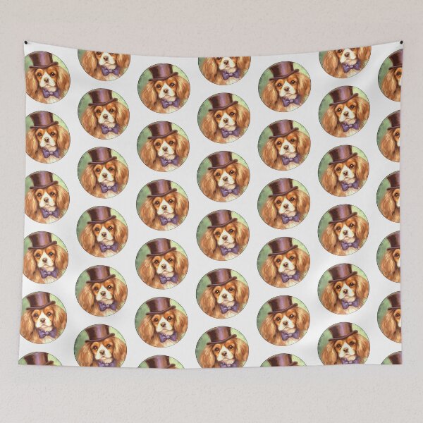 Item preview, Vintage Elegant Watercolor Cavalier King Charles Spaniel Dog designed and sold by TheAnimalZ00.