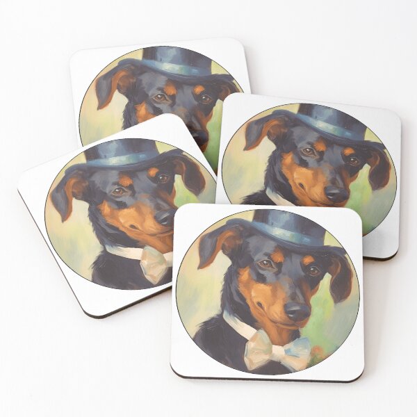 Item preview, Vintage Elegant Watercolor Doberman Dog designed and sold by TheAnimalZ00.