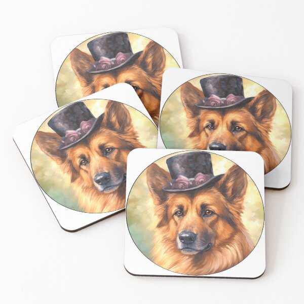 Item preview, Vintage Elegant Watercolor German Shepherd Dog designed and sold by TheAnimalZ00.