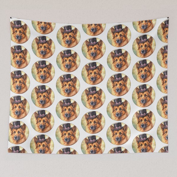 Item preview, Vintage Elegant Watercolor German Shepherd Dog designed and sold by TheAnimalZ00.