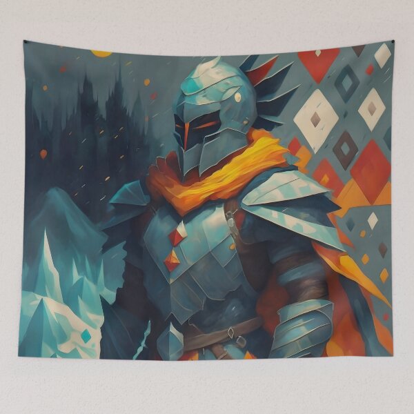 Item preview, Frosty Geometry: Abstract Winter Knight Design designed and sold by DragonRealms.