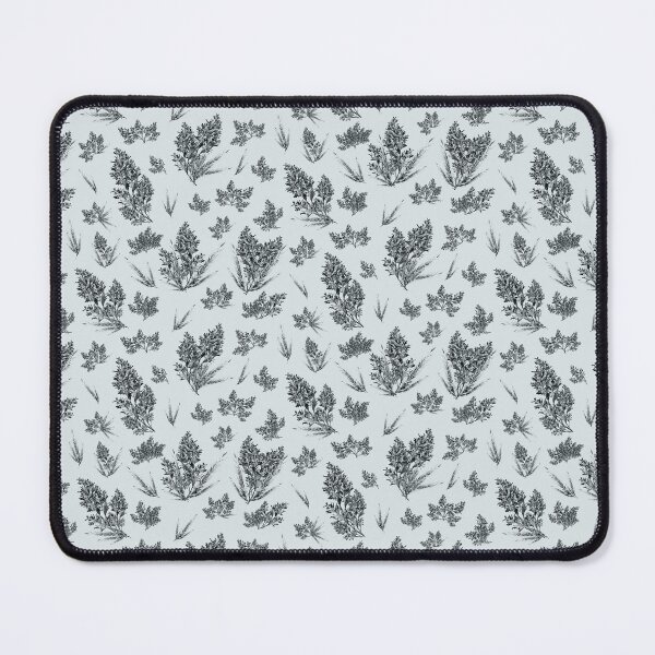 Item preview, Botanical herbal, frozen thuja, teal blue designed and sold by naturaltones.