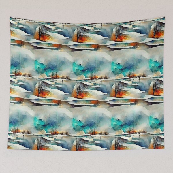 Item preview, Wineth - Abstract Winter Landscape (1/16) designed and sold by sabantha.