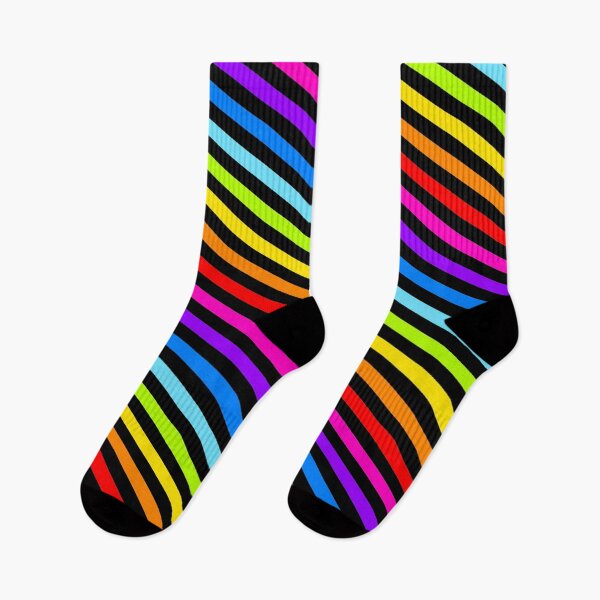 Item preview, Diagonal Rainbow Stripes (Black) designed and sold by BeJolley.