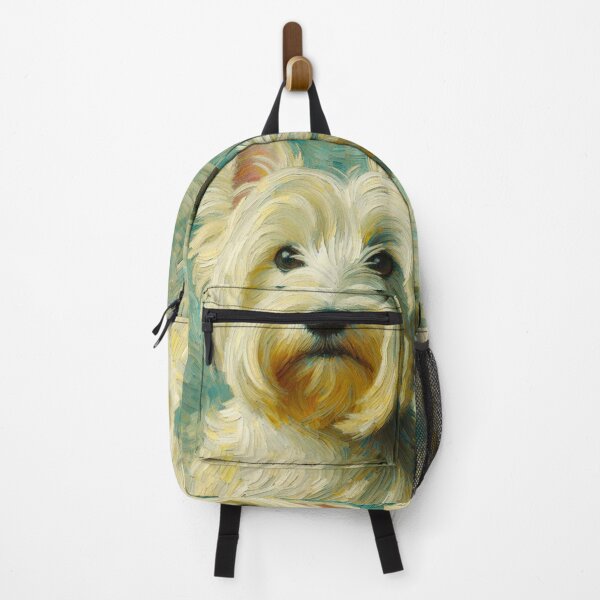 Item preview, Westie with a Blue-Green Background - West Highland Terrier Oil Painting designed and sold by Star-Fragment.