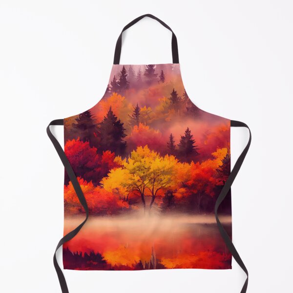 Item preview, Colorful Autumn Landscape Watercolor designed and sold by Red Witch Art.