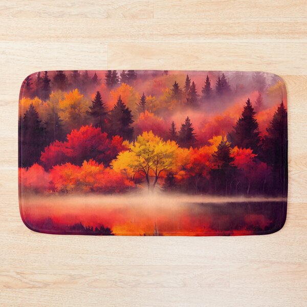 Item preview, Colorful Autumn Landscape Watercolor designed and sold by Red Witch Art.